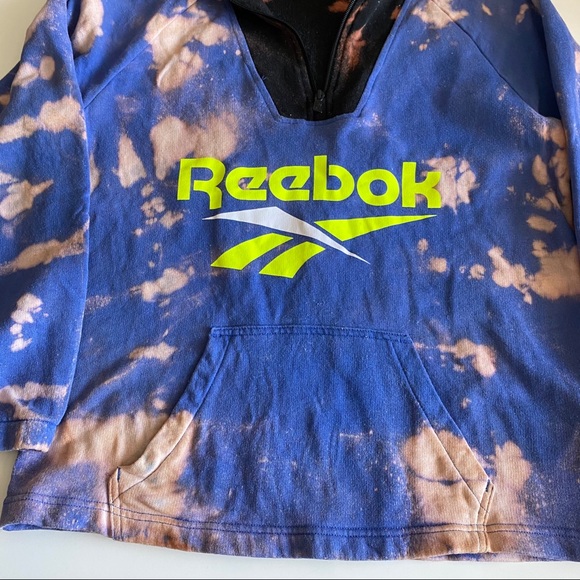 Reebok Tie Dye Vintage 90s Half Zip Oversized Sweatshirt Y2K - Picture 7 of 11